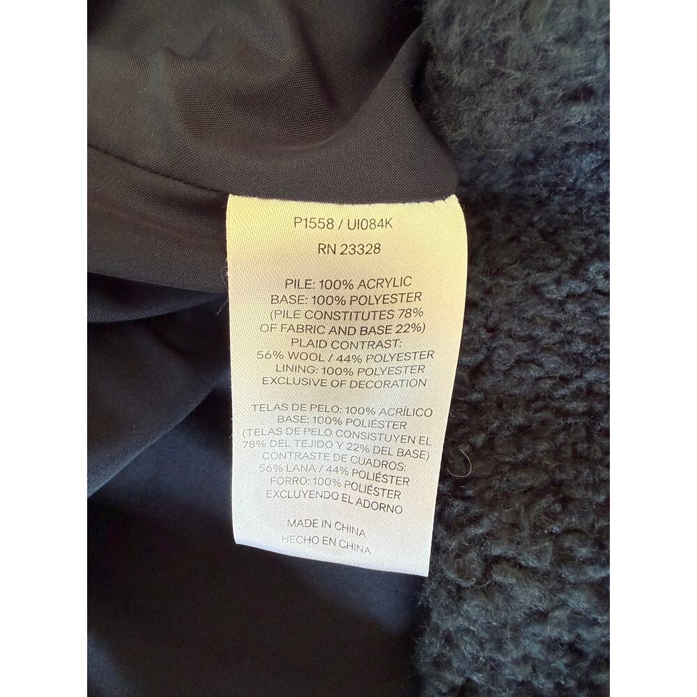 Pendleton Navy Blue Sherpa Teddy Jacket Coat, XL, Cozy, Plaid Lining - Picture 7 of 7